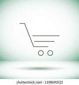 Vector icon shopping cart 10 EPS