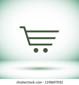 Vector icon shopping cart 10 EPS