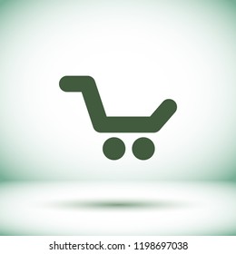 Vector icon shopping cart 10 EPS