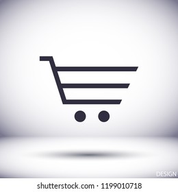 Vector icon shopping cart 10 EPS