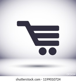 Vector icon shopping cart 10 EPS