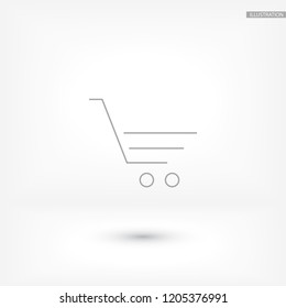 Vector icon shopping cart 10 EPS