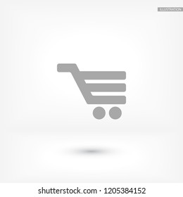 Vector icon shopping cart 10 EPS