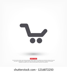 Vector icon shopping cart 10 EPS