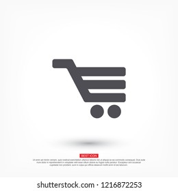 Vector icon shopping cart 10 EPS