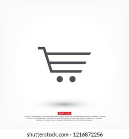 Vector icon shopping cart 10 EPS