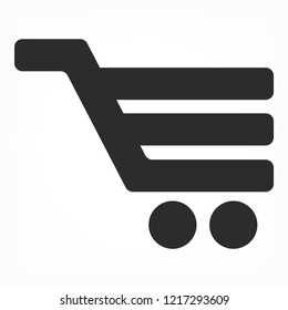 Vector icon shopping cart 10 EPS