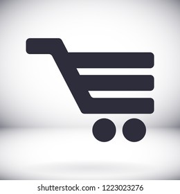 Vector icon shopping cart 10 EPS