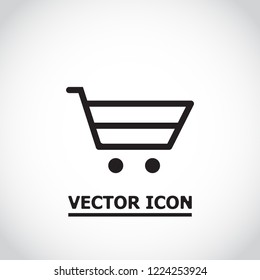 Vector icon shopping cart 10 EPS