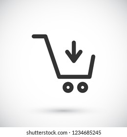 Vector icon shopping cart 10 EPS