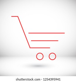Vector icon shopping cart 10 EPS