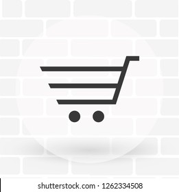 Vector icon shopping cart 10 EPS