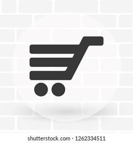 Vector icon shopping cart 10 EPS