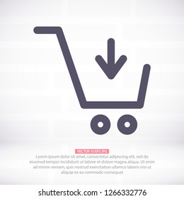 Vector icon shopping cart 10 EPS