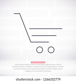 Vector icon shopping cart 10 EPS