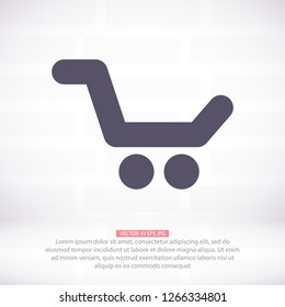 Vector icon shopping cart 10 EPS