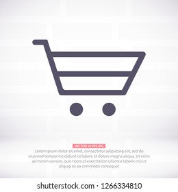 Vector icon shopping cart 10 EPS
