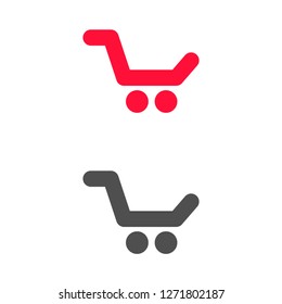 Vector icon shopping cart 10 EPS