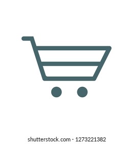 Vector icon shopping cart 10 EPS