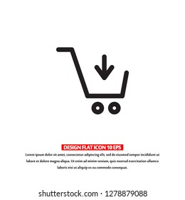 Vector icon shopping cart 10 EPS