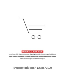 Vector icon shopping cart 10 EPS