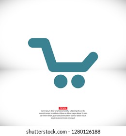 Vector icon shopping cart 10 EPS