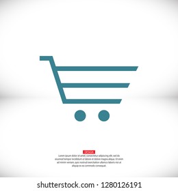 Vector icon shopping cart 10 EPS