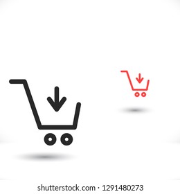 Vector icon shopping cart 10 EPS