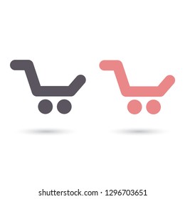 Vector icon shopping cart 10 EPS