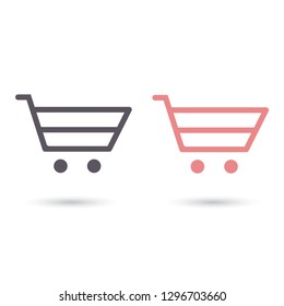 Vector icon shopping cart 10 EPS