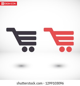 Vector icon shopping cart 10 EPS