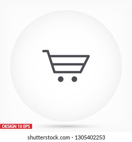 Vector icon shopping cart 10 EPS