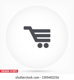 Vector icon shopping cart 10 EPS