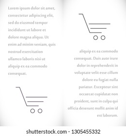 Vector icon shopping cart 10 EPS