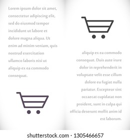 Vector icon shopping cart 10 EPS