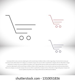 Vector icon shopping cart 10 EPS