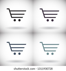 Vector icon shopping cart 10 EPS