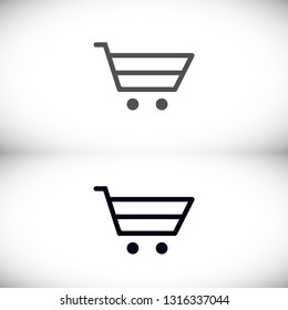 Vector icon shopping cart 10 EPS