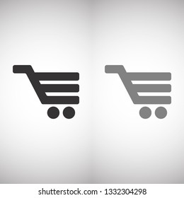 Vector icon shopping cart 10 EPS