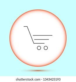 Vector icon shopping cart 10 EPS