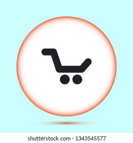 Vector icon shopping cart 10 EPS