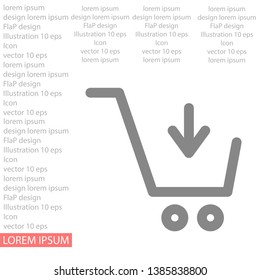 Vector icon shopping cart 10 EPS . Lorem Ipsum Illustration design