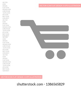 Vector icon shopping cart 10 EPS . Lorem Ipsum Illustration design