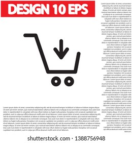 Vector icon shopping cart 10 EPS . Lorem Ipsum Illustration design