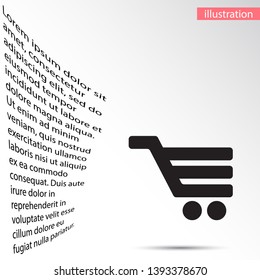 Vector icon shopping cart 10 EPS . Lorem Ipsum Illustration design
