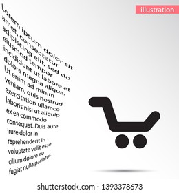 Vector icon shopping cart 10 EPS . Lorem Ipsum Illustration design
