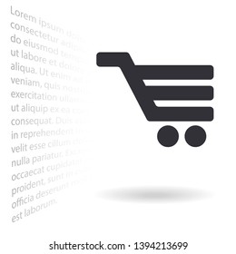 Vector icon shopping cart 10 EPS . Lorem Ipsum Illustration design