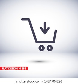 Vector icon shopping cart 10 EPS . Lorem Ipsum Illustration design