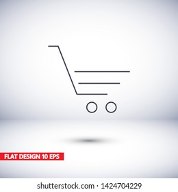 Vector icon shopping cart 10 EPS . Lorem Ipsum Illustration design