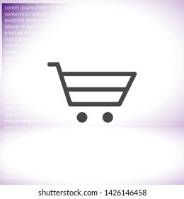 Vector icon shopping cart 10 EPS . Lorem Ipsum Illustration design